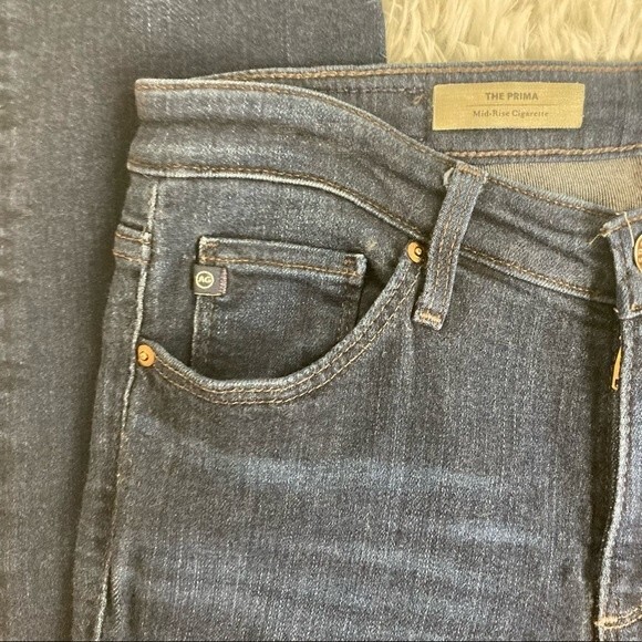 Ag Adriano Goldshmied the Prima Women's Size 27R Skinny Mid Rise Cigarette Jean - Picture 6 of 10